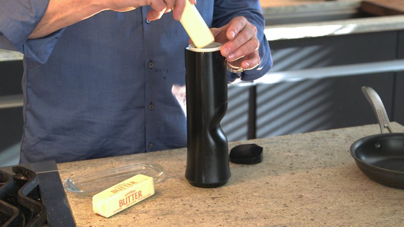 Illustration for article titled This Kitchen Tool Turns Sticks of Butter Into Sprayable Deliciousness